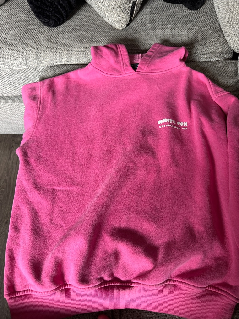 White Fox Boutique Hot Pink Sleeveless Hoodie